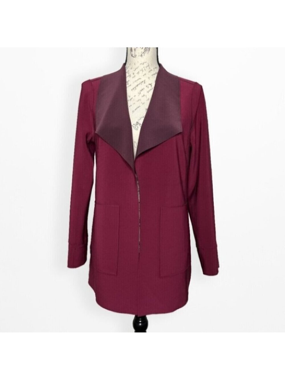 Chico's Travelers Reversible Jacket Deep Merlot